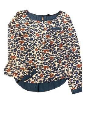 Edge Turquoise/Cream Blouse